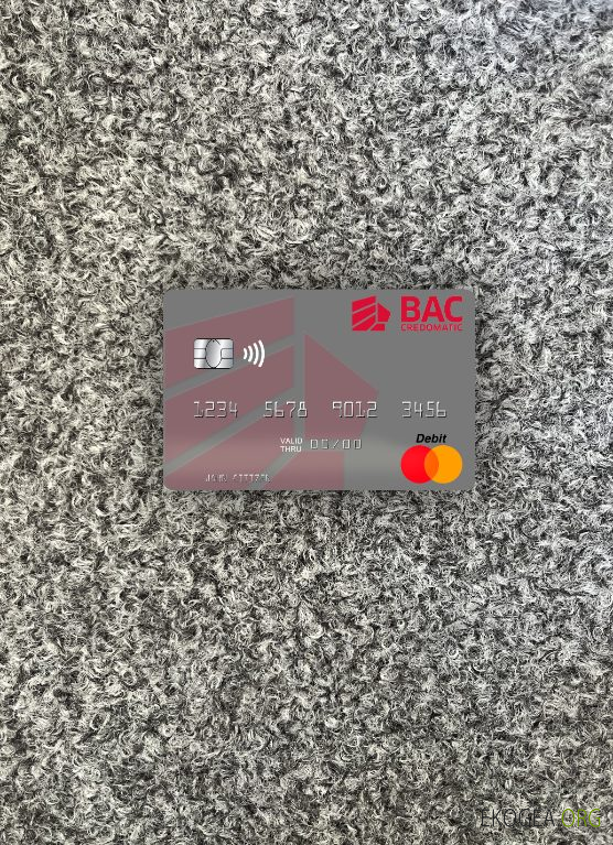 Nicaragua BAC Credomatic mastercard photolook recto